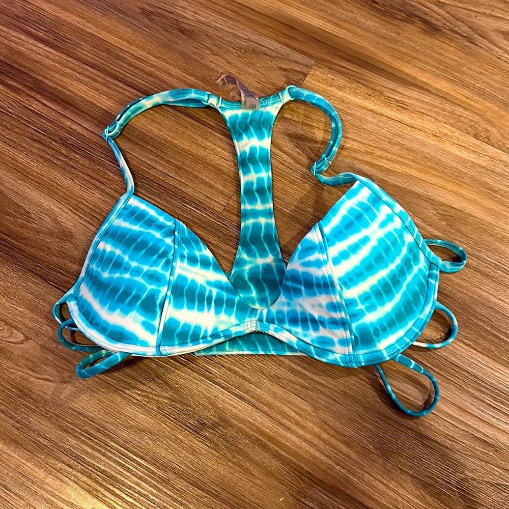 Blue bikini top